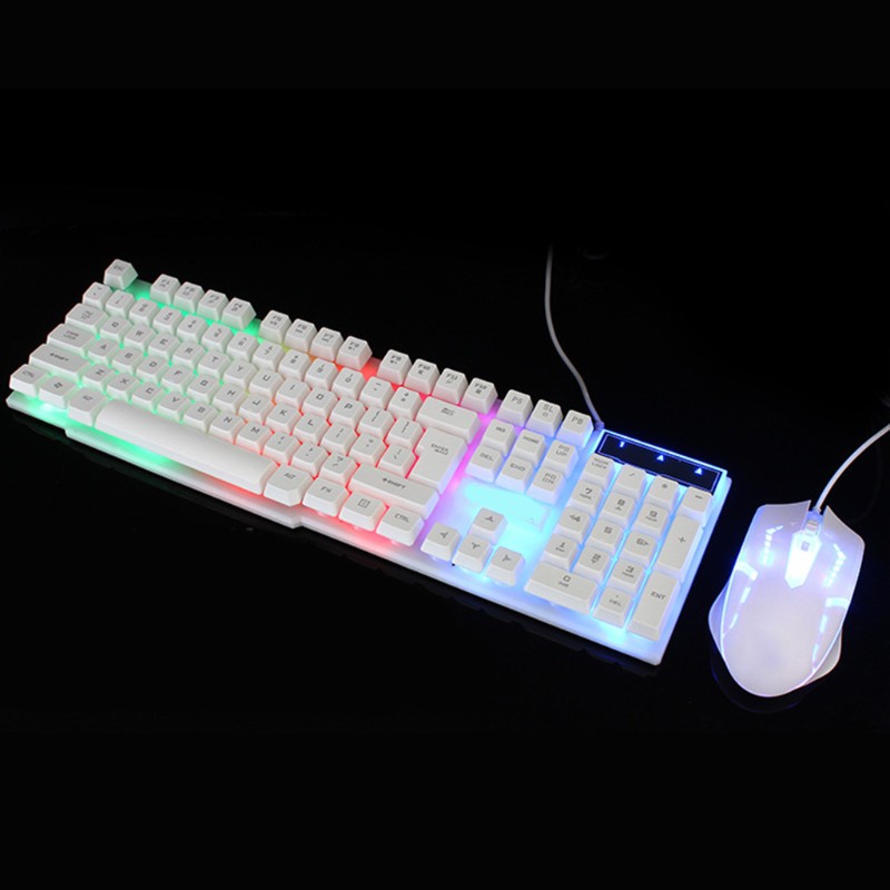 Bộ bàn phím chơi game kèm chuột có dây 2.4G có đèn led cho PC