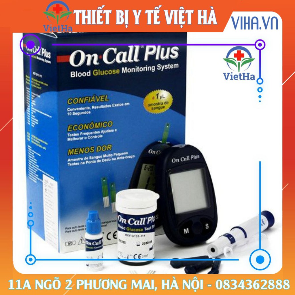Máy đo đường huyết On Call Plus tặng 25 que thử 50 kim lấy máu