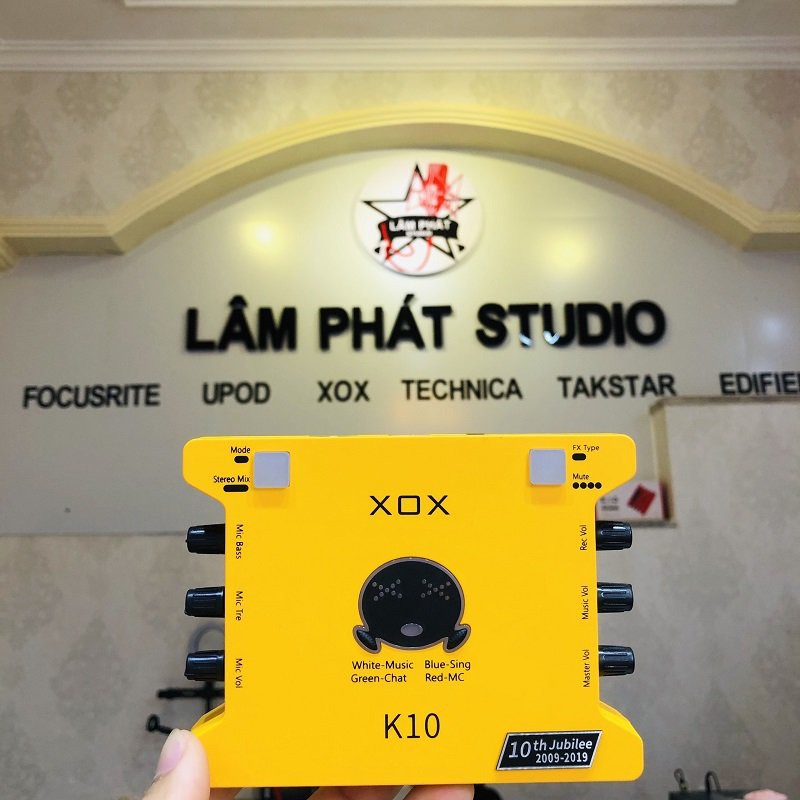 Sound card XOX K10 Phiên Bản Tiếng Anh - Kỷ Niệm 10 Năm Thành Lập Thương Hiệu XOX - Phiên Bản Giới Hạn