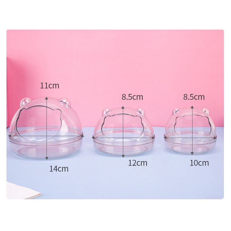 Nhà gấu trong suốt 3 size cho hamster / sóc