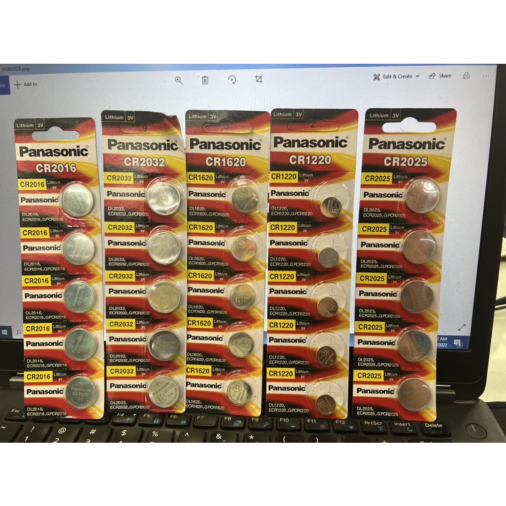 Pin Khuy Cúc Áo Panasonic CR2032 - CR2025 - CR2016 - CR1632 - CR1620 - CR1616 - CR1220 3V Lithium