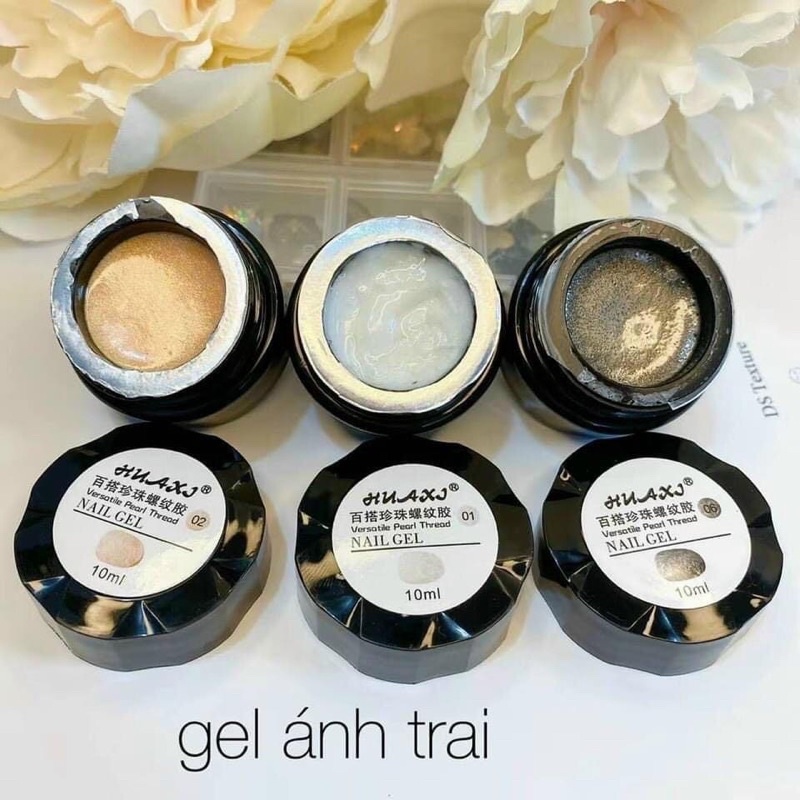 Gel ánh trai Hua xi hũ,gel ánh trai tạo hiệu ứng nail đẹp hũ 20g