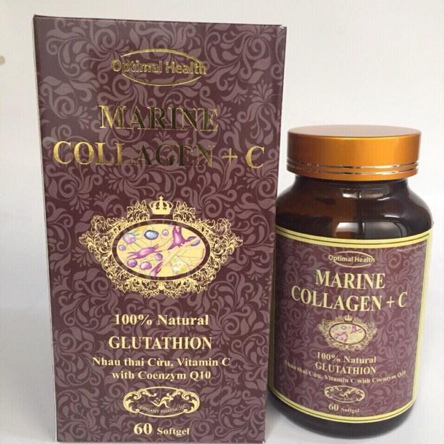 VIÊN UỐNG ĐẸP DA SÁNG DA MARINE COLLAGEN + C Lọ 60 V