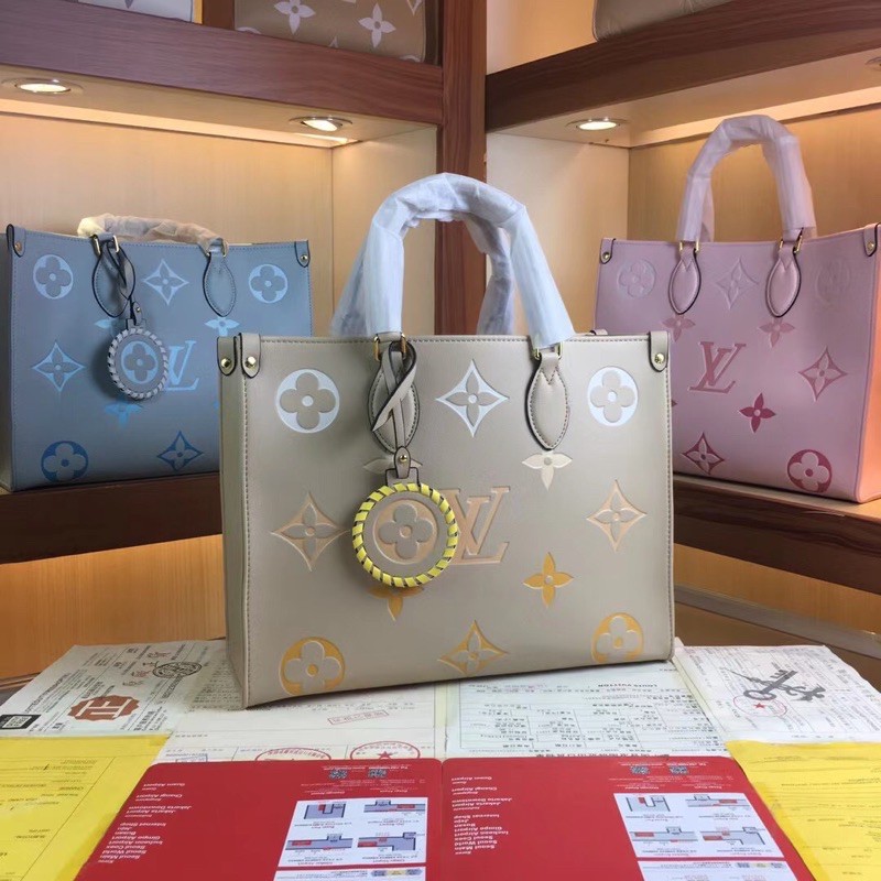 Túi xách nữ Louis Vuitton LV Tote on the go da thật cao cấp mẫu mới năm 2021