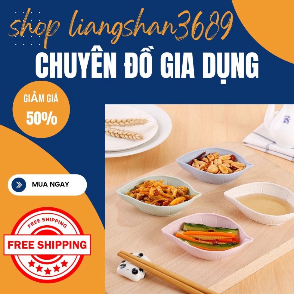 Bát ăn dặmFREESHIPbát nước chấm mini bằng nhựa lúa mạch hình hoa lá tim kute
