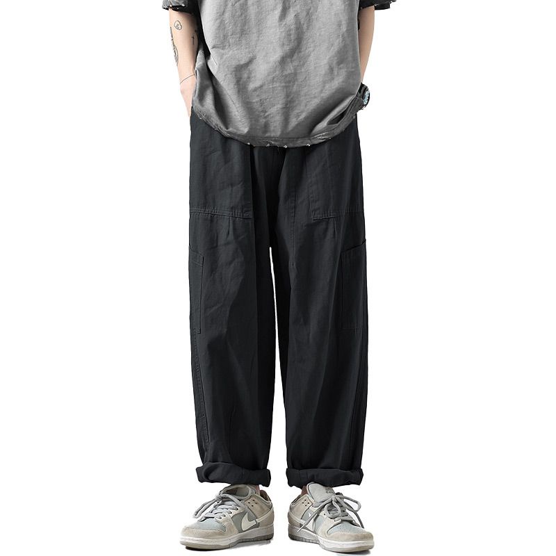 Quần Kaki Baggy Dáng Rộng Phong Cách Vintage Hàn Quốc Kiểu Mới Cỡ Lớn 8XL Cho Nam