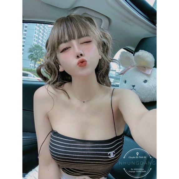 Áo 2 Dây Bún Kẻ Ngang