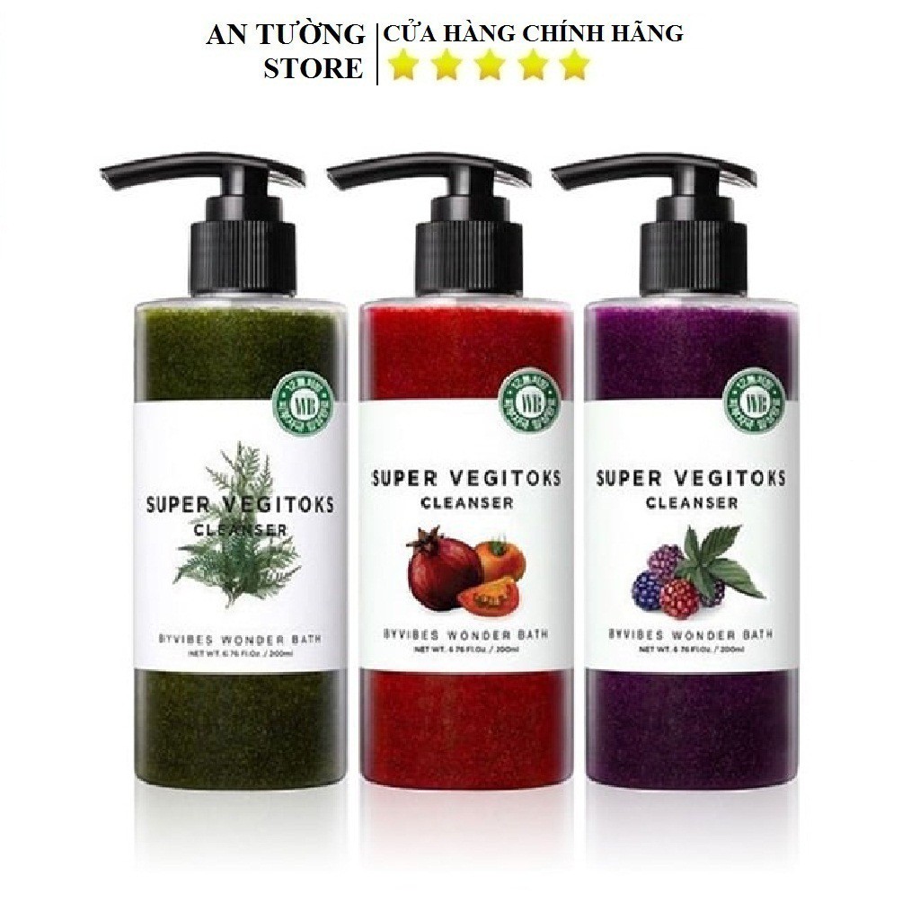 Sữa rửa mặt thải độc chiết xuất rau củ Super Vegitoks Cleanser