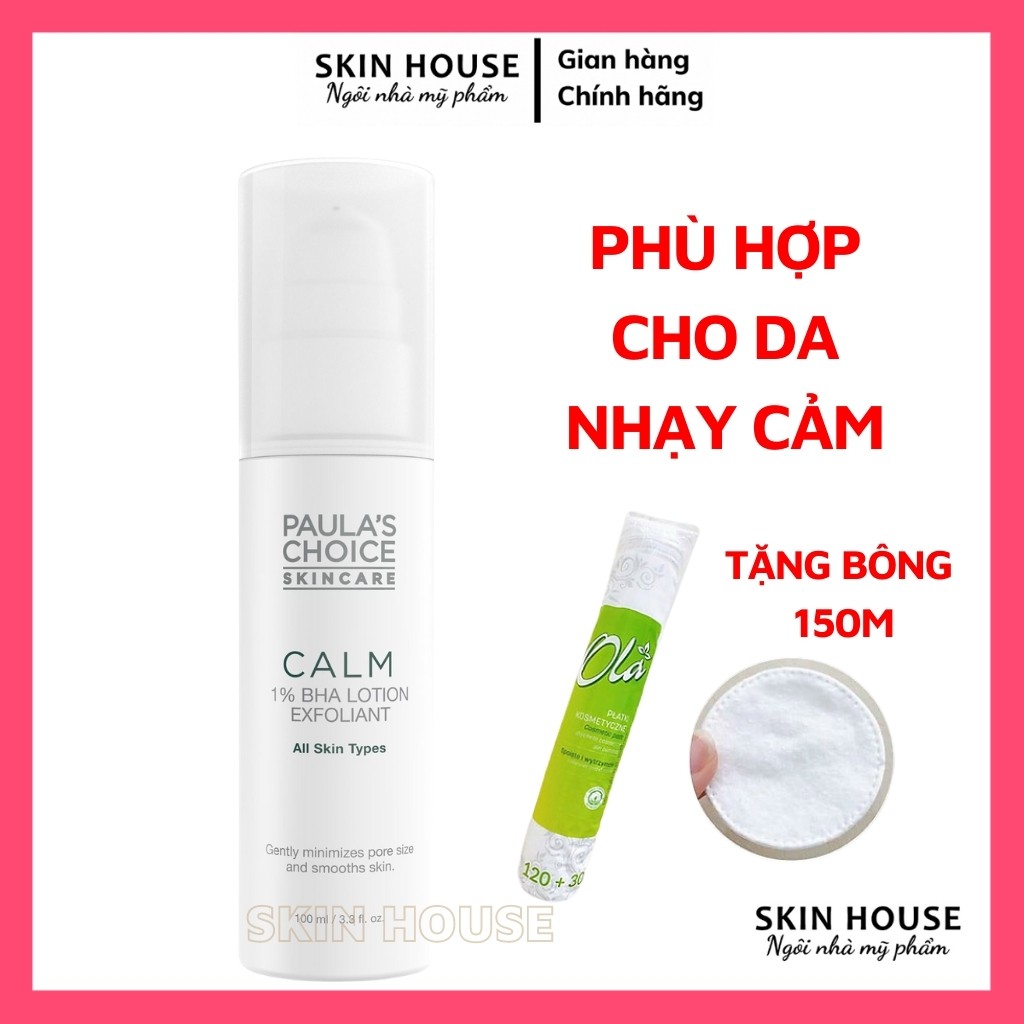 Tẩy tế bào chết Paula's Choice Skincare Calm 1% BHA Lotion Exfoliant cho da nhạy cảm 30ml