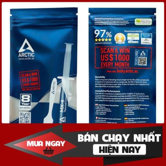 Keo Tản Nhiệt MX4 4g-Hiệu Năng Tốt Nhất Trong Tầm Giá