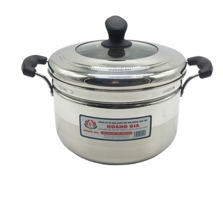 Nồi hấp inox loại 1 đáy Hoàng Gia - Hàng Việt Nam Chính Hãng