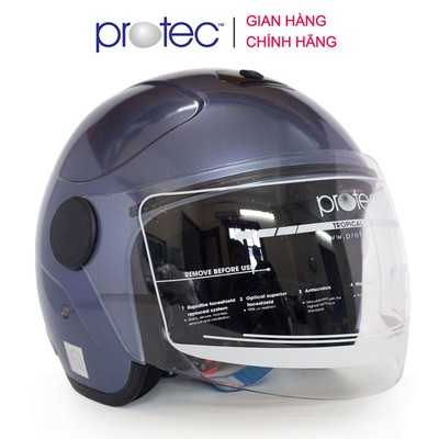 Mũ bảo hiểm 3/4 có kính Protec MO-001, kiểu dáng mới, an toàn, gọn nhẹ, ôm sát đầu, thời trang