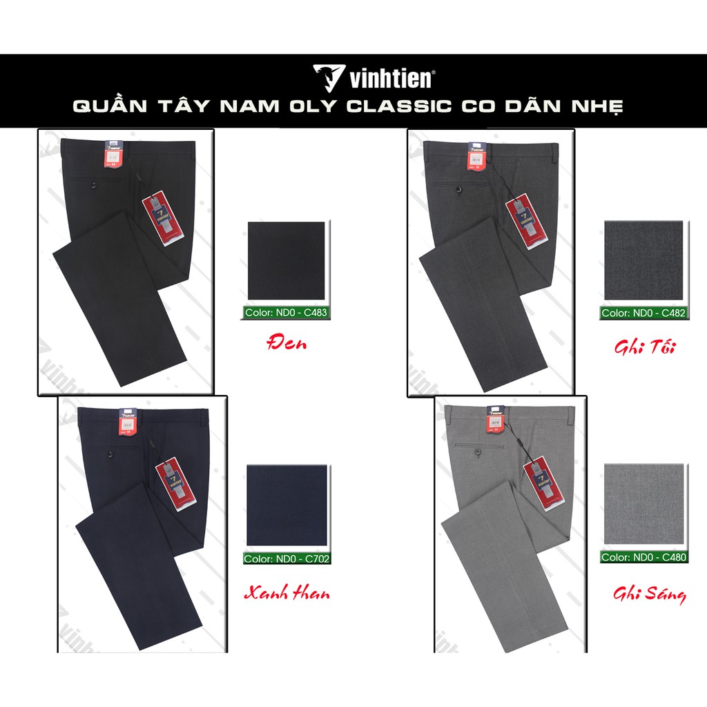 Quần Tây Nam 0ly Trung Niên Vĩnh Tiến Co Dãn Nhẹ Cao Cấp | BigBuy360 - bigbuy360.vn