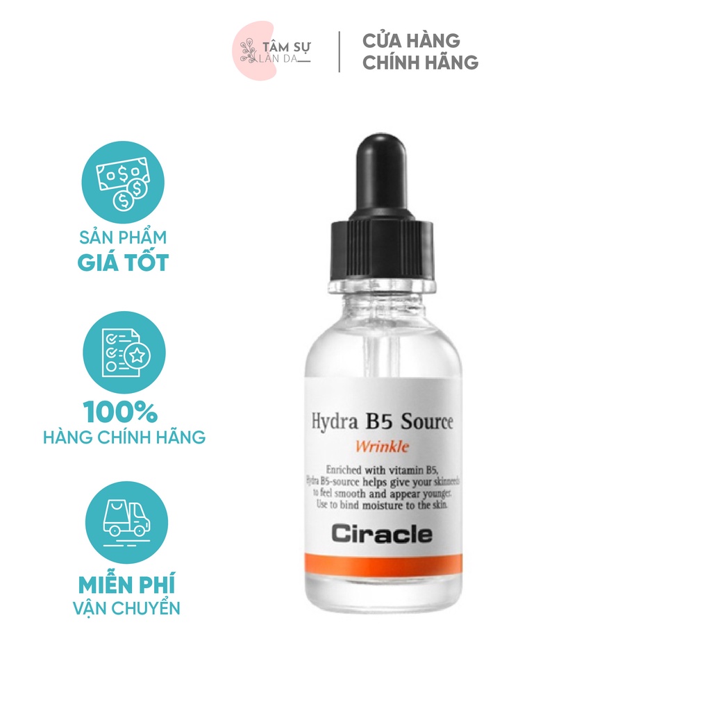Tinh Chất Phục Hồi Cấp Ẩm Dưỡng Da Ciracle Hydra B5 Source Wrinkle 30ml