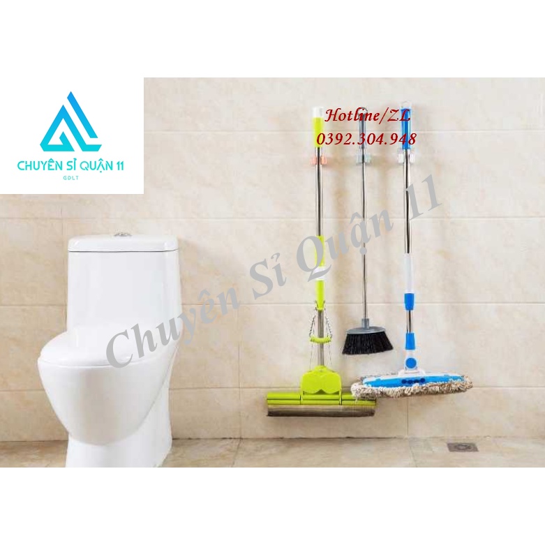 Móc treo chổi, cây lau nhà dán tường CATAN SHOP siêu dính thông minh GD328-Treochoi
