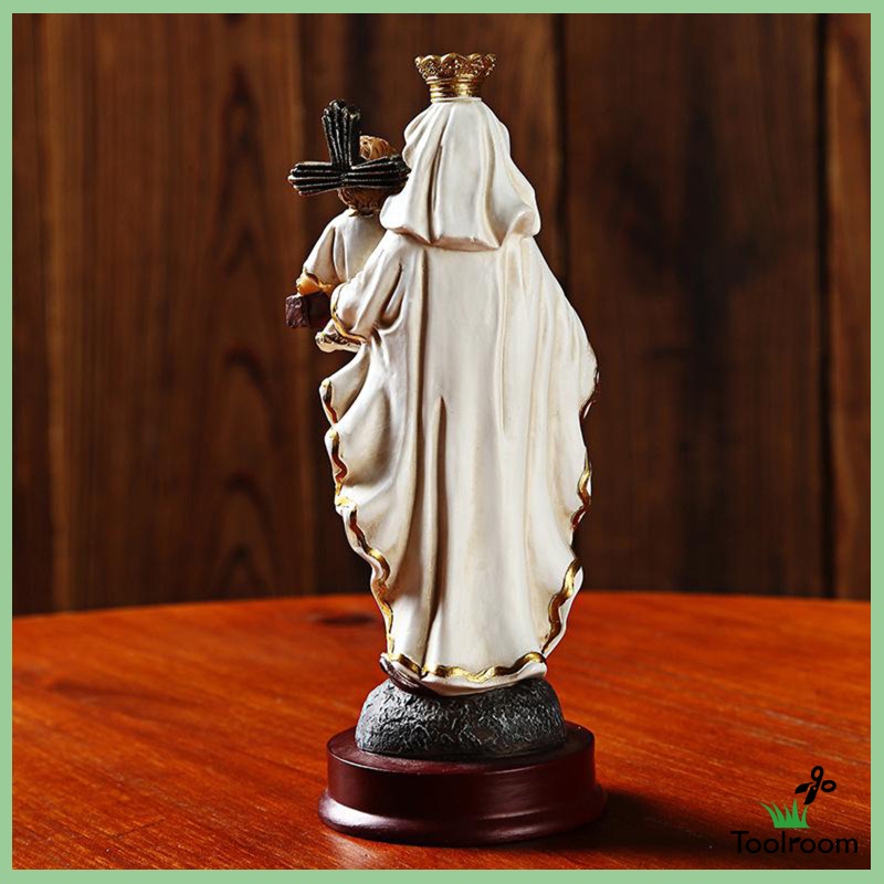 Toolroom Resin Catholic Our Lady Of Grace Virgin Mary Madonna Statue Figurine Decor