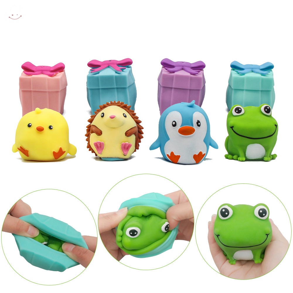 Hộp Quà Đồ Chơi Silicone Dạng Lật Dễ Thương Nhỏ Gọn Có Thể Tái Sử Dụng Cho Người Lớn Trẻ Em