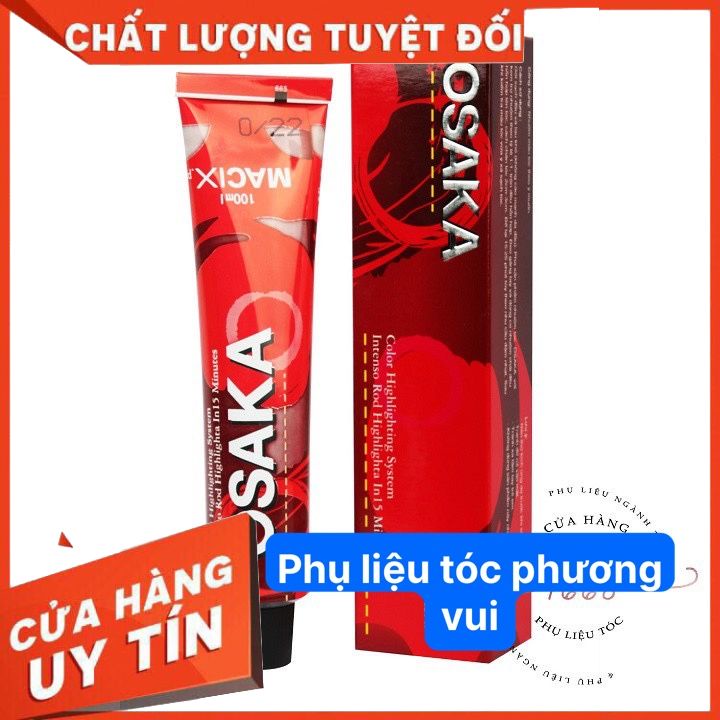 [tận gốc]Thuốc nhuộm kem nhuộm osaka  100ml hộp màu đỏ ,Lên màu chuẩn xinh , giữ màu bền(hàng công ty lý hoàng long)