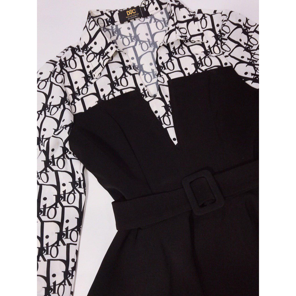 [ xả kho ] MiD Set bộ sành điệu họa tiết chữ S1218 Mie Design kèm ảnh thật