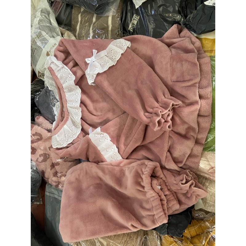 Bộ ngủ lông mịn- kèm ảnh thậtMã 334