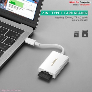 Đầu đọc thẻ USB Type-C cho thẻ nhớ TF/SD Ugreen 40864