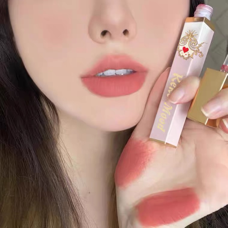 Son kem lì KEKEMOOD trái tim đỏ nâu nude