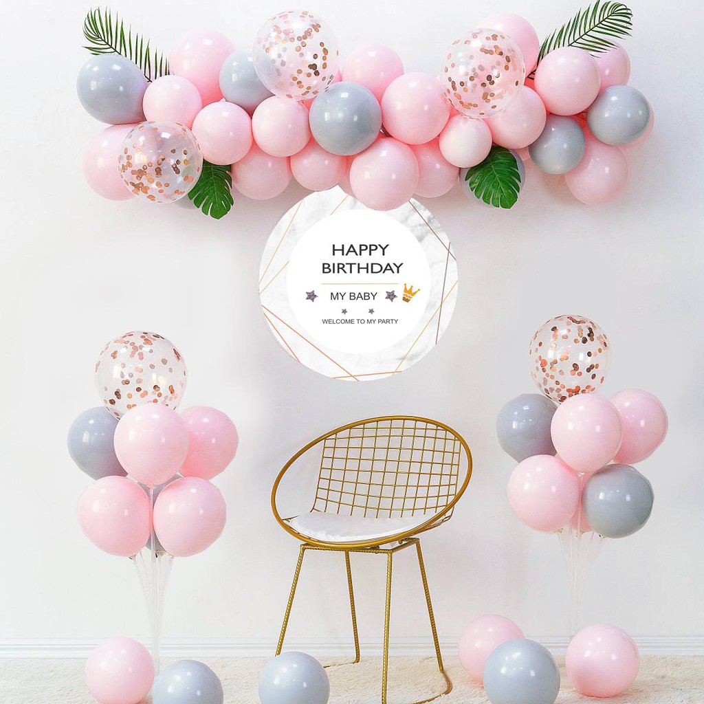 (KÈM BACKDROP) Set bóng trang trí sinh nhật