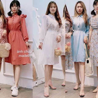 Đầm cổ đức vai bèo