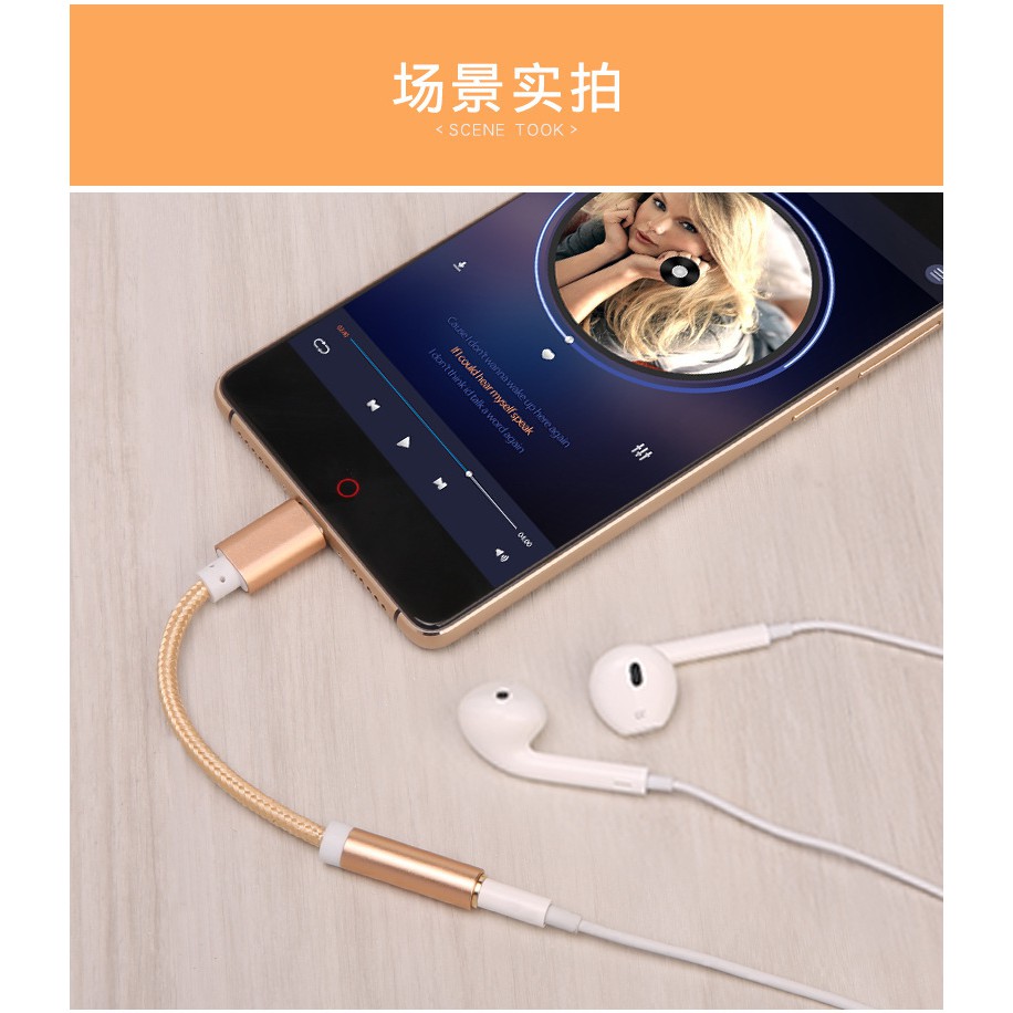 Huawei Đầu Chuyển Đổi Tai Nghe Htc U11 U12 Type-C Sang 3.5mm Cho Xiaomi Mi