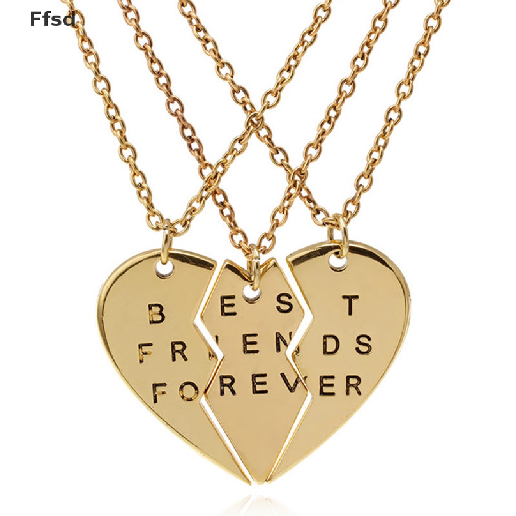 {Ffsd} Set 3 Vòng cổ Hình Trái Tim Vỡ Thời Trang Sang Trọng Cho Bạn Thân Mãi Mãi *