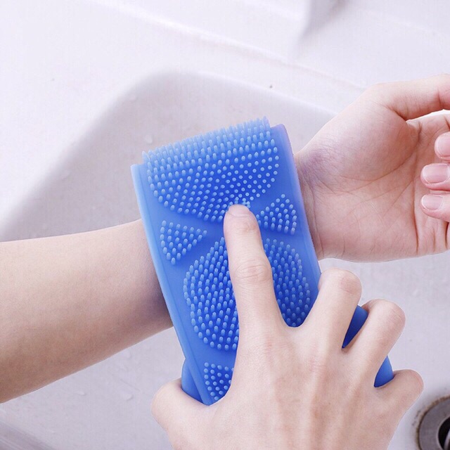 Dây kì lưng 2 mặt Silicon tiện lợi
