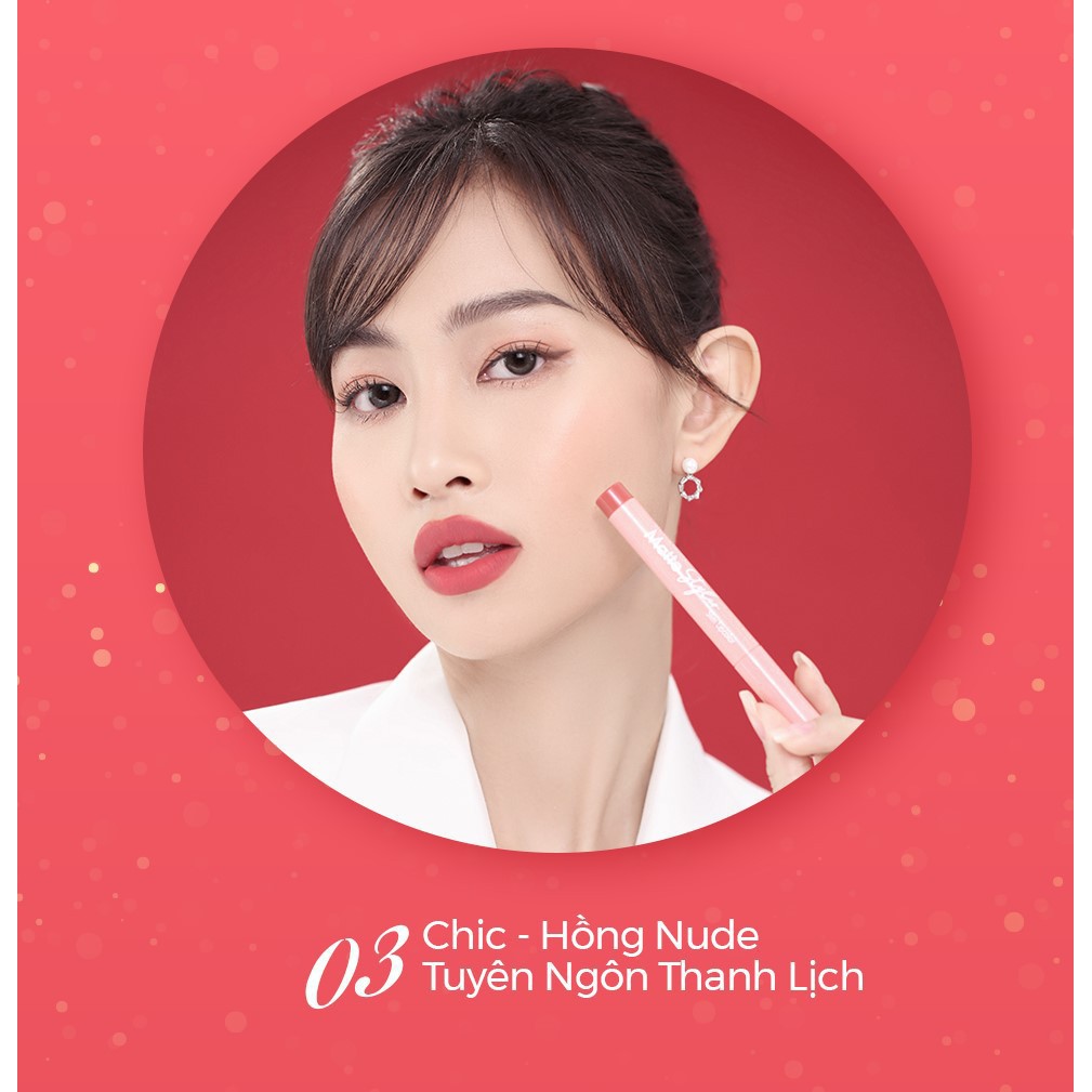 Son Bút Chì Mịn Mượt Lâu Phai Silkygirl Matte Styler Slim Lipcolor 1,4g - Khongcoson