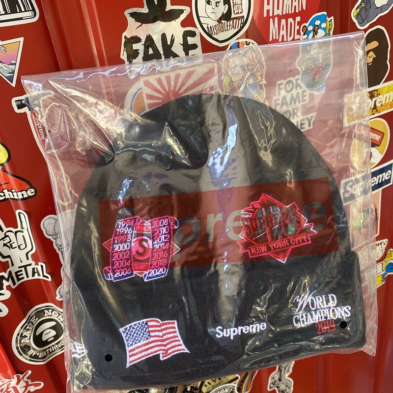 Mũ Len Beanie Thêu Chữ Supreme 19FW Mới