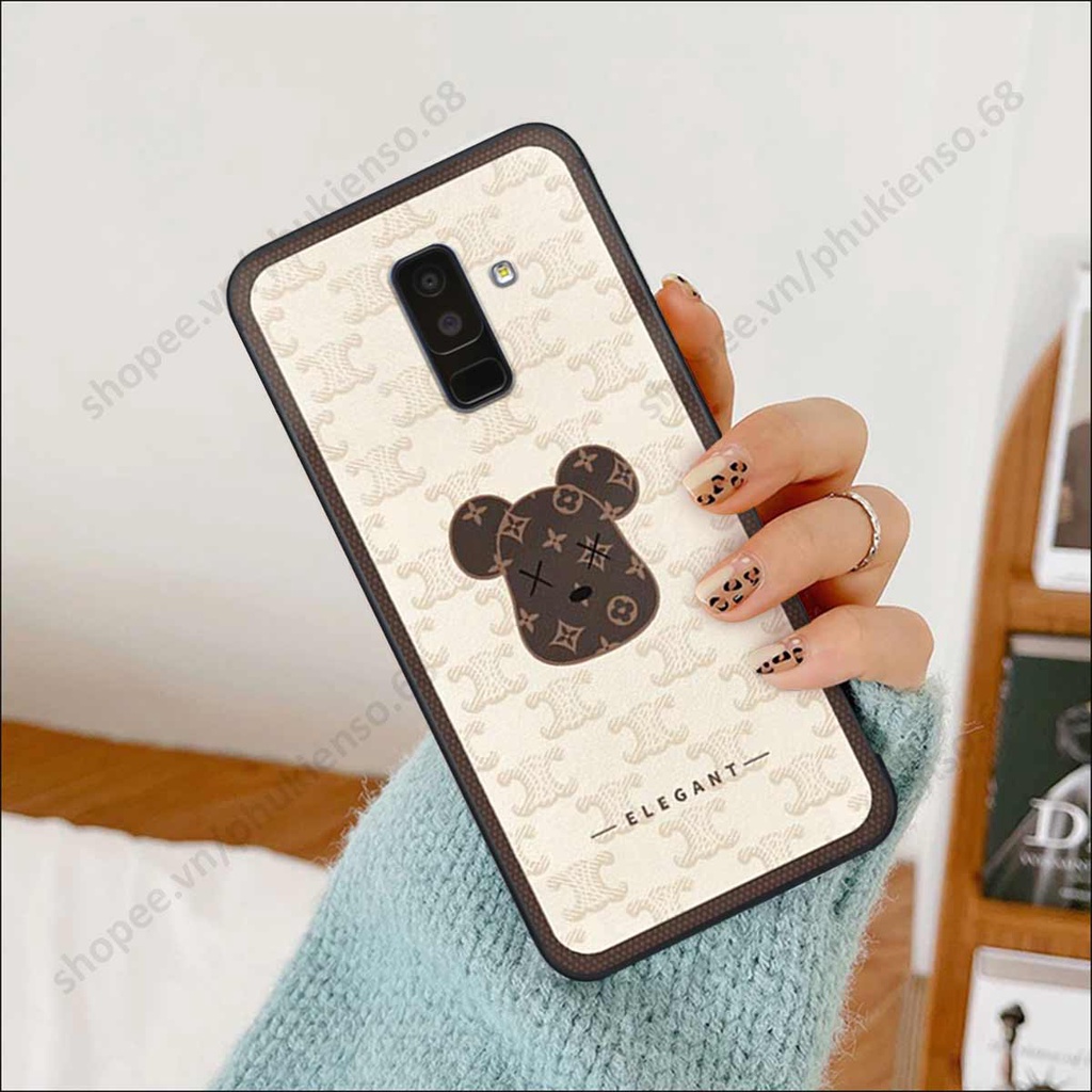 Ốp lưng điện thoại Samsung J8 elegant, gấu be@rbrick cao cấp, vỏ ốp rẻ đẹp