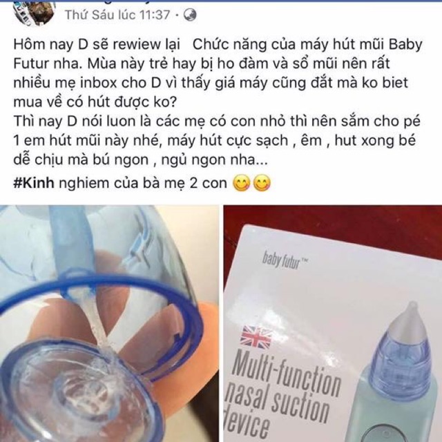 Máy hút mũi, massage cho mẹ và bé Baby Futur (used)