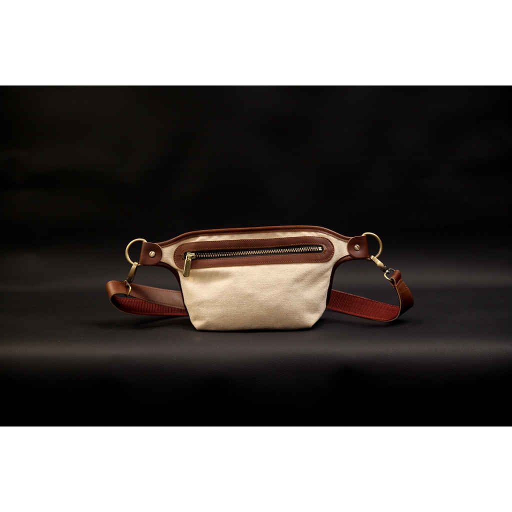 Túi Chéo Signature - túi đeo chéo cao cấp canvas da bò