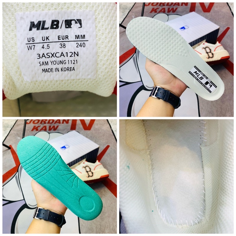 Giày thể thao cổ thấp MLB Chunky Liner Red Boston Hàng SC