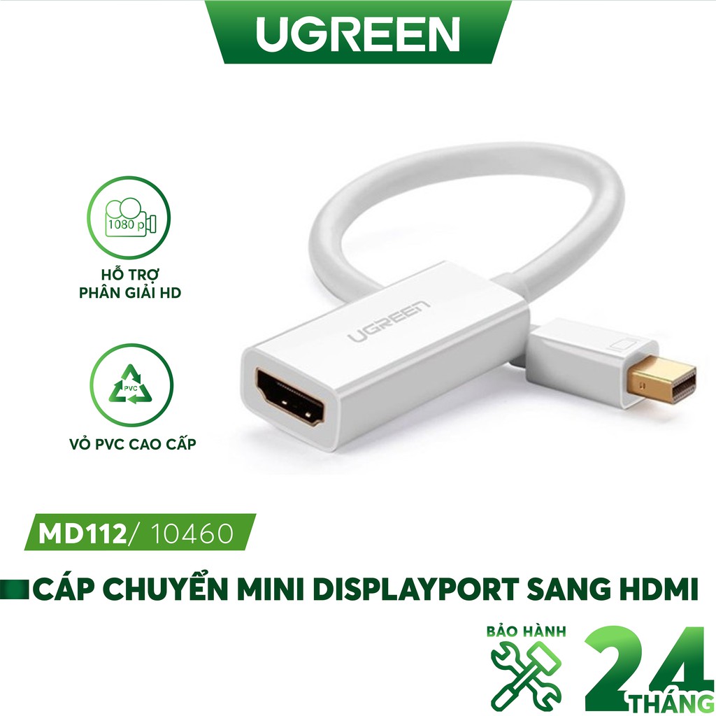 Cáp chuyển đổi Mini DisplayPort sang HDMI female UGREEN MD112 18cm