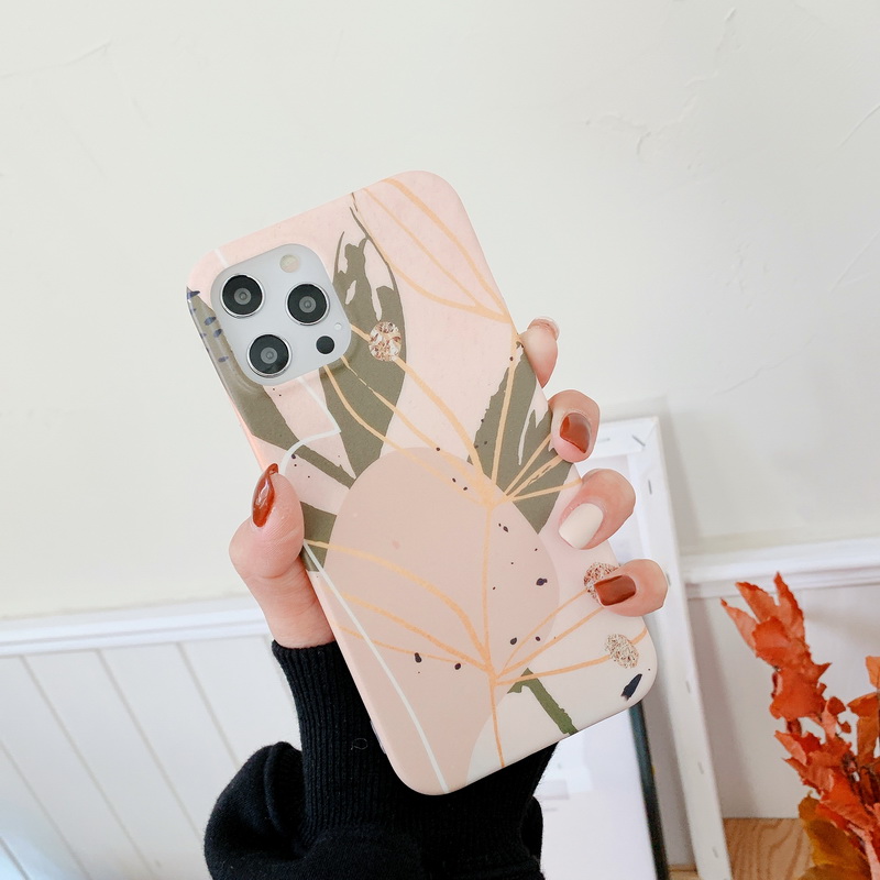 Ốp Lưng In Hình Lá Phong Cách Retro Cho Iphone 7 8 Plus X Xs Max 11 12 Pro Mini Max