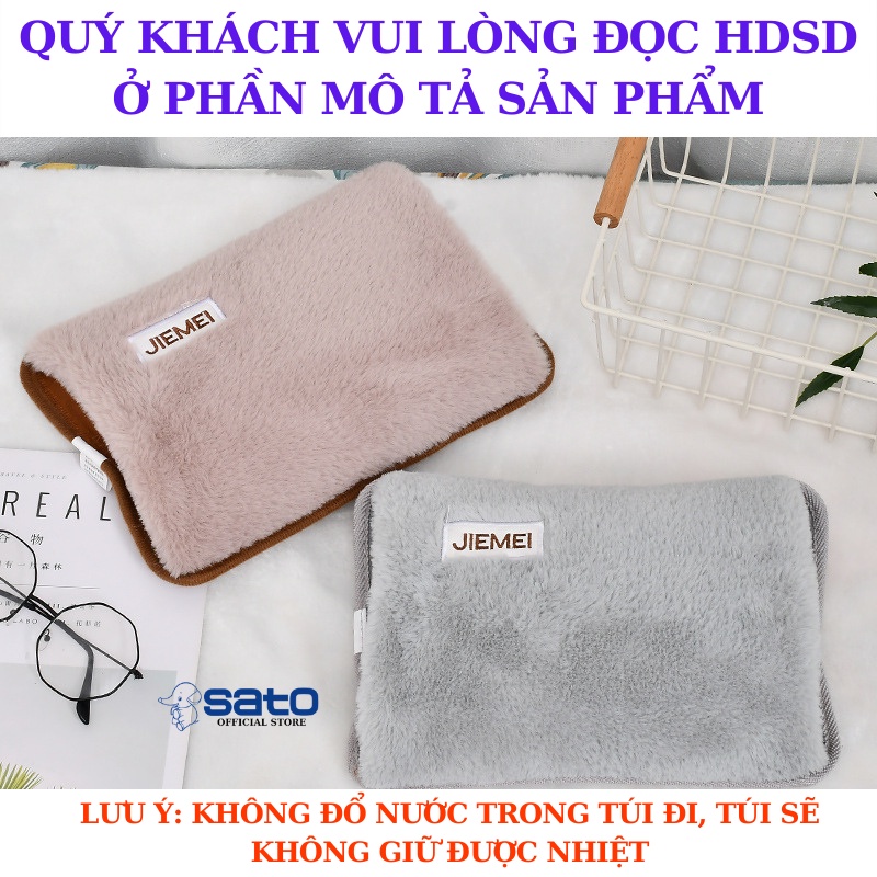 Túi giữ nhiệt chườm bụng, Túi sưởi cắm điện chườm nóng đau bụng kinh cho bạn nữ