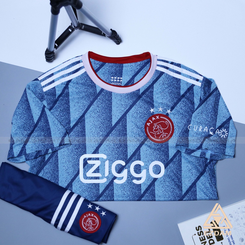 Áo Bóng Đá Ajax  Xám Xanh Sân Khách 20/21,Áo Đá Banh Hàng Thái