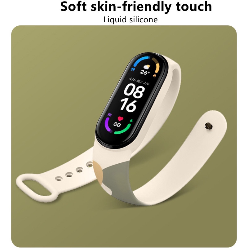 1 Dây Đeo Thay Thế Bằng Silicone Cho Mi Band 5 6/Mi Band 5 6