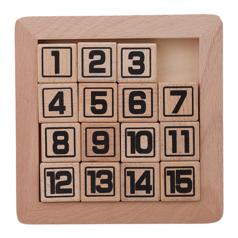 15 Number Puzzle Slide Game Jigsaw Random Color Toy Kids Toy Play Gift Game