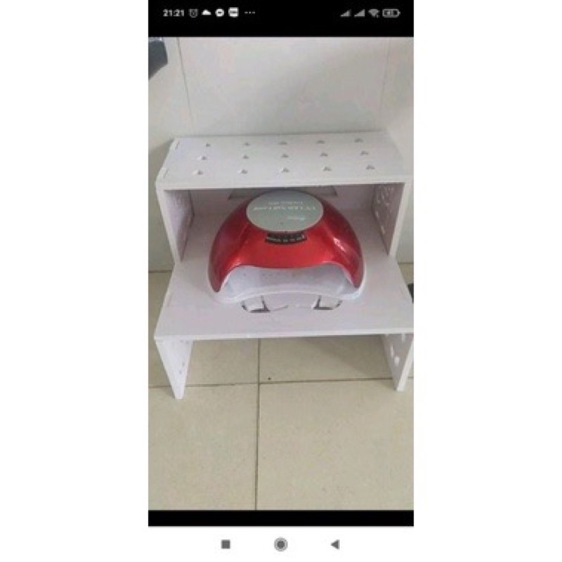 Compo kệ ko ngăn + ghế bệt có bánh xe làm nail