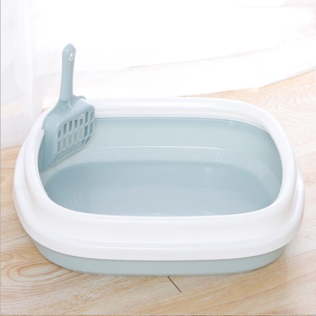 Khay vệ sinh cho mèo giúp mèo đi vệ sinh đúng chỗ size 40x33x12cm (Tặng kèm Xẻng)