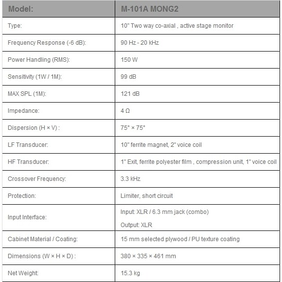 LOA MONITOR SE M-101A MONG2  NHẬP KHẨU CHÍNH HÃNG - GIÁ BÁN 1 LOA