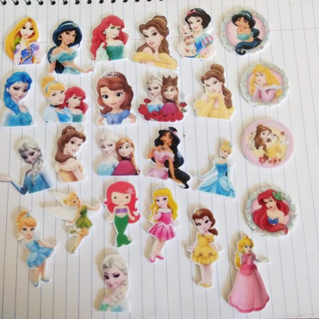 Set center công chúa nhựa phẳng acrylic. Chất bóng đẹp, các mẫu công chúa Disney siêu hot hit như: elsa, sophia, tiên cá