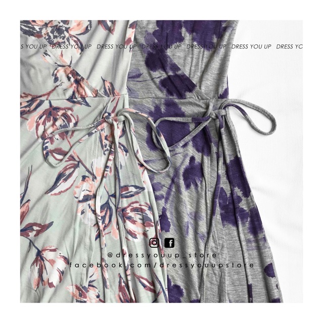 Đầm dài hoa wrap dress (màu mới) | BigBuy360 - bigbuy360.vn