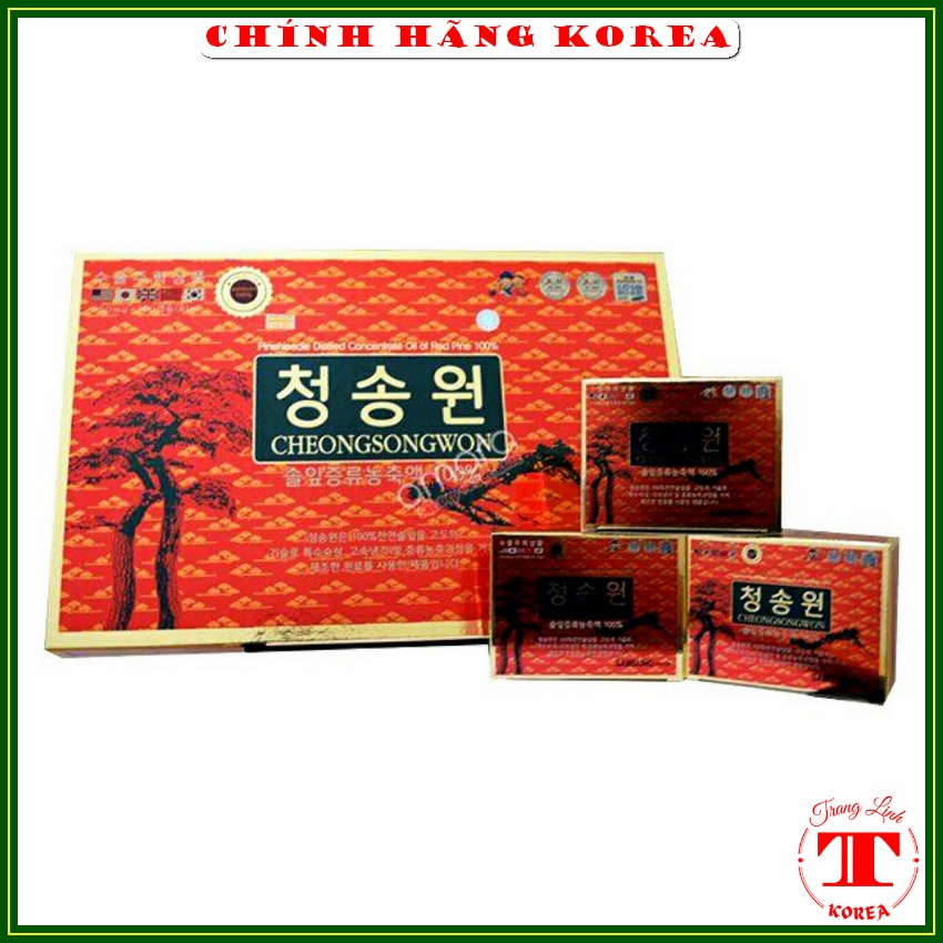 Tinh dầu thông đỏ hàn quốc Cheongsongwon chính hãng, hộp đỏ 180 viên - tranglinh