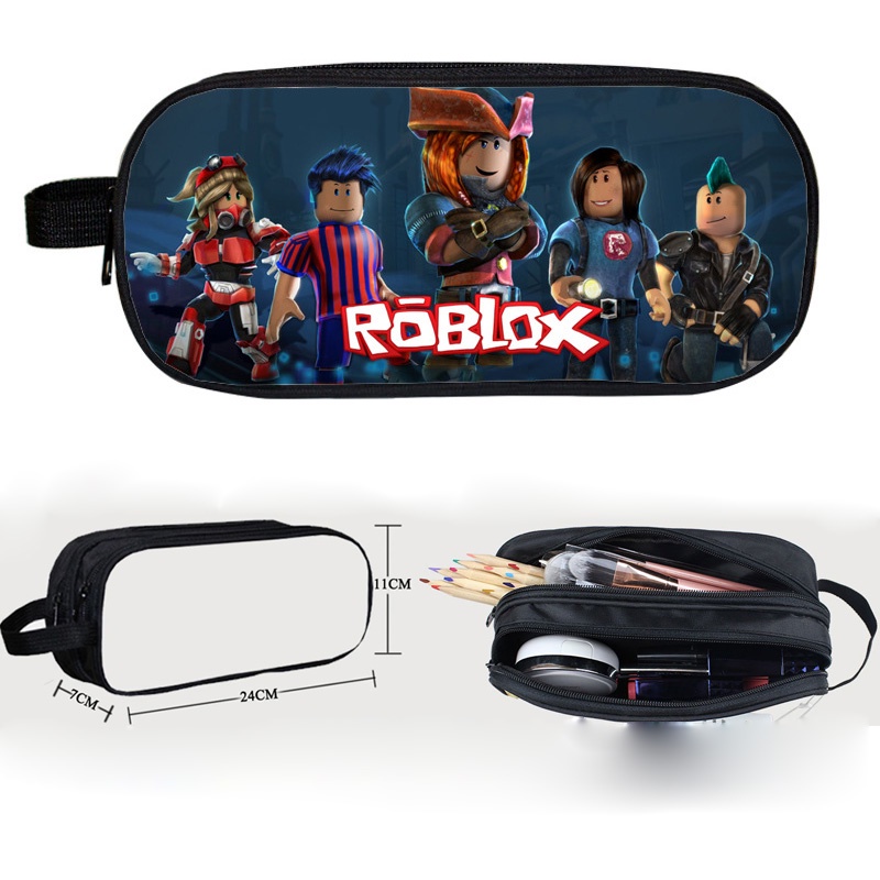 Minecraft ROBLOX Túi Đựng Bút Chì 24 * 11 * 7cm 2 Ngăn Tiện Lợi Ốp